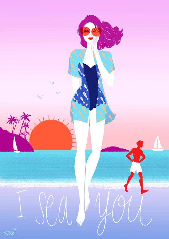 soleil couchant - sud - mer - plage