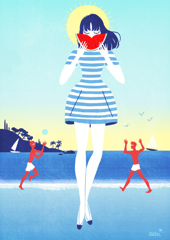 pastèque - soleil - sud - mer - plage - jeux